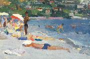 unknow artist A Beach in Evpatoria painting